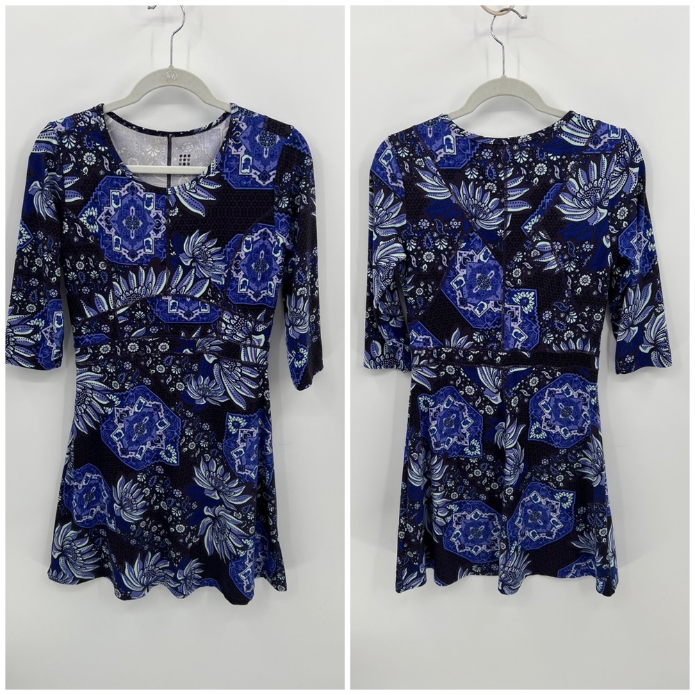 Title Nine purple floral dream dress